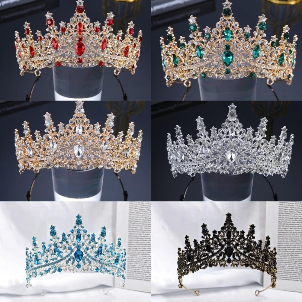 Hair Jewelry Baroque Crystal Crowns Luxury Princess Crown Exquisite Rhinestone Diadem  Wedding