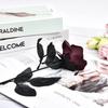 5/10pcs Dark Red Artificial Silk Rose Bouquet Realistic Fake Roses for Halloween Xmas Home Wedding Party Decor