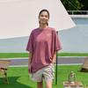 Women's T Shirts Women's Burgundy Crew Neck
