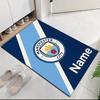 Custom Name Manchester City Printed Carpet Rug For Office Chair Living Room Bedroom Kitchen Room Decor Gifts