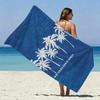 Vintage Navy Palm Tree Beach Towel Patterned Sunscreen And Windproof Suitable For Swimming Pool Camping Travel