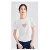 Women's Summer Comfortable Casual Simple Fun Love Embroidery Loose Everything Round Collar Short Sleeved Top