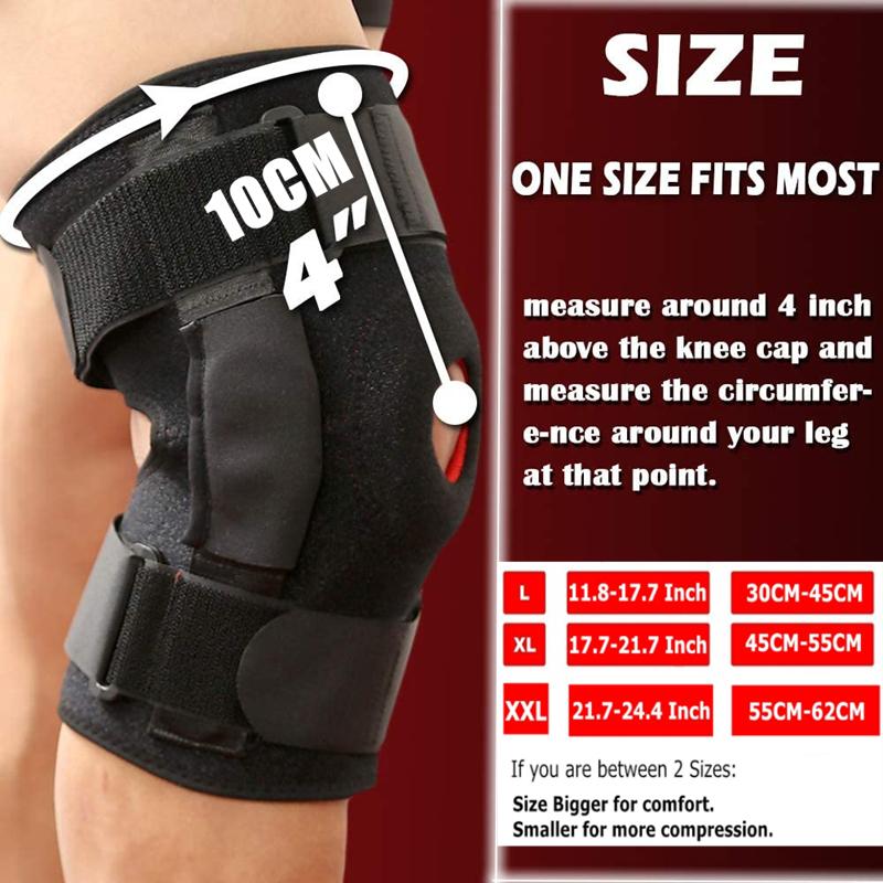 Open Patella Knee Pads Brace Strong Knee Support With Side Stabilizers Joint Pain Ligament Meniscus Tear Acl Arthritis Kneepads