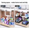 Multi-layer Pull-out Large-capacity Spice Rack Household Kitchen Rack Bathroom Sink Layered Sundries Storage Rack