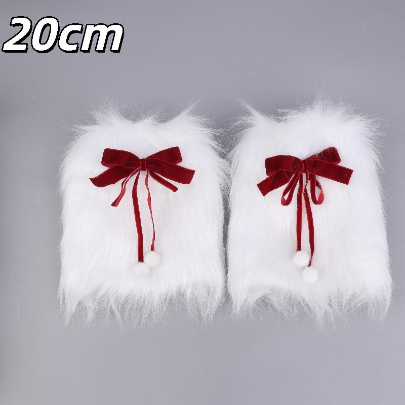 

Білі штучні хутряні гетри на чохли для чобіт Y2K готичні суцільні шкарпетки для ніг панк-колін модні теплі шкарпетки one size