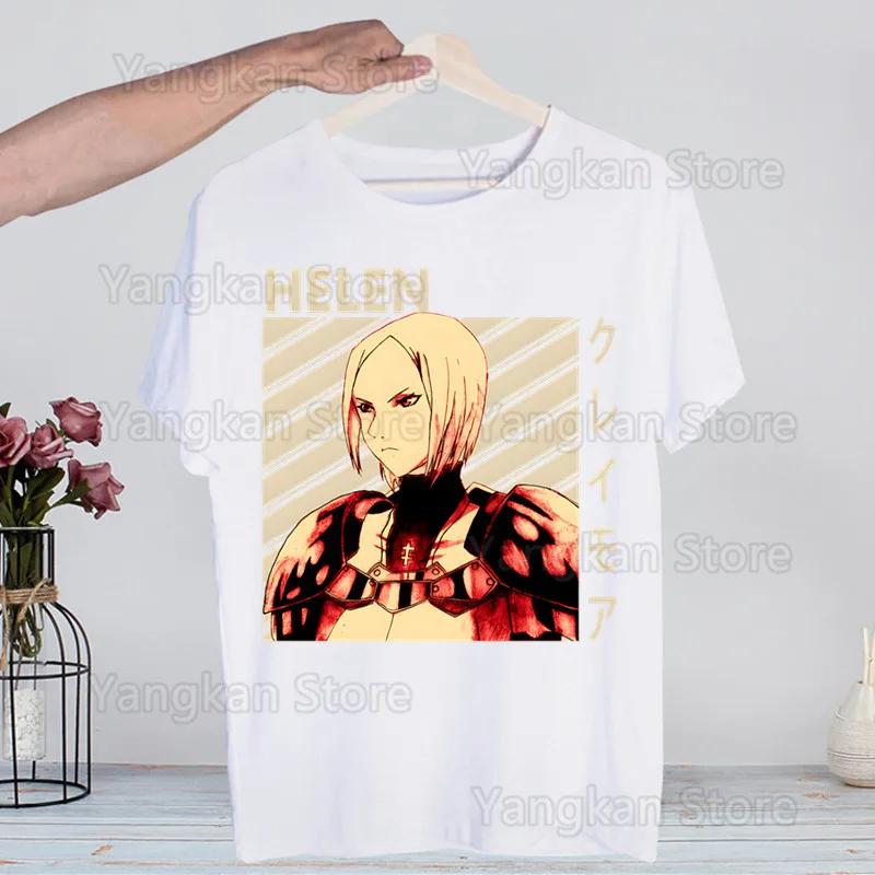 Claymore Anime Clare Miria Manga Fashion T-Shirt For Men Casual Tops Short Sleeve Waifu Men's Tshirt Cute Printing Shirt