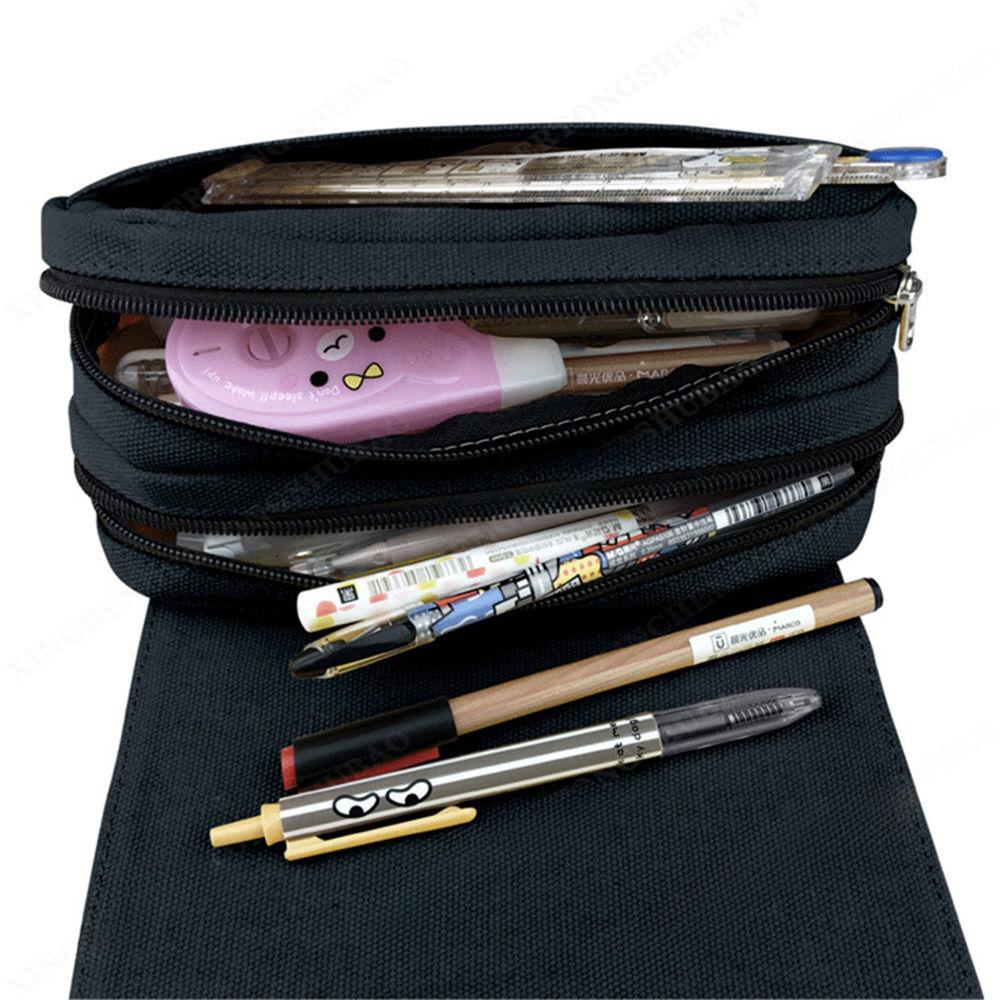 NARUTO Cartoon Anime Pencil Box Double Layer Flip Pen Case Lightweight Stationery for Kids School Daily Use,Boys&Girls Ages 5-10