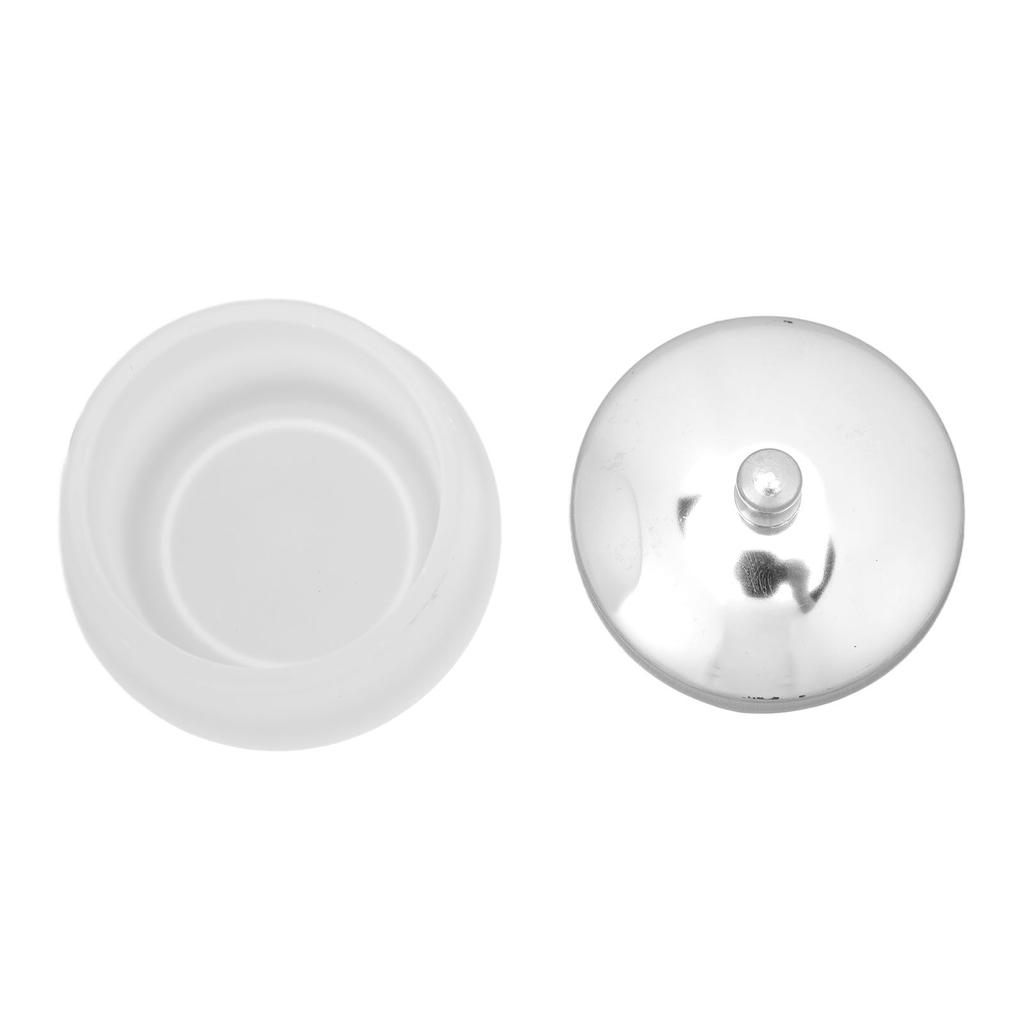 Nail Art Cup Exquisite Frosted Glass Nail Dappen Dish with Metal Lid for Manicure Shop Salon