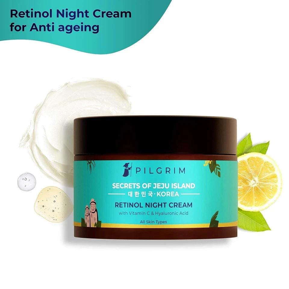 Pilgrim Koreanische Retinol Anti-Aging Nachtcreme mit Hyaluronsäure 50g
