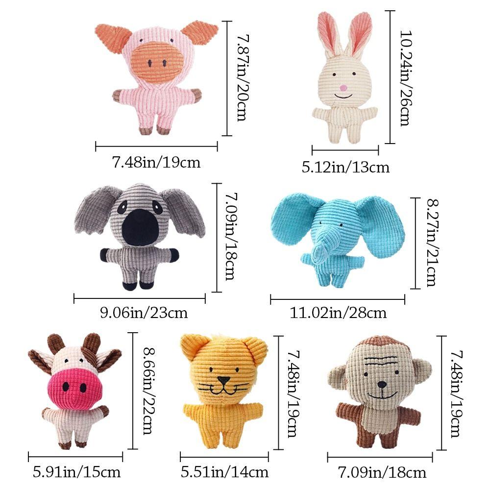 Portable Sounding Doll Dogs Toy Interactive Tooth Cleaning Cats Toy Cartoon Soft Squeaky Toy