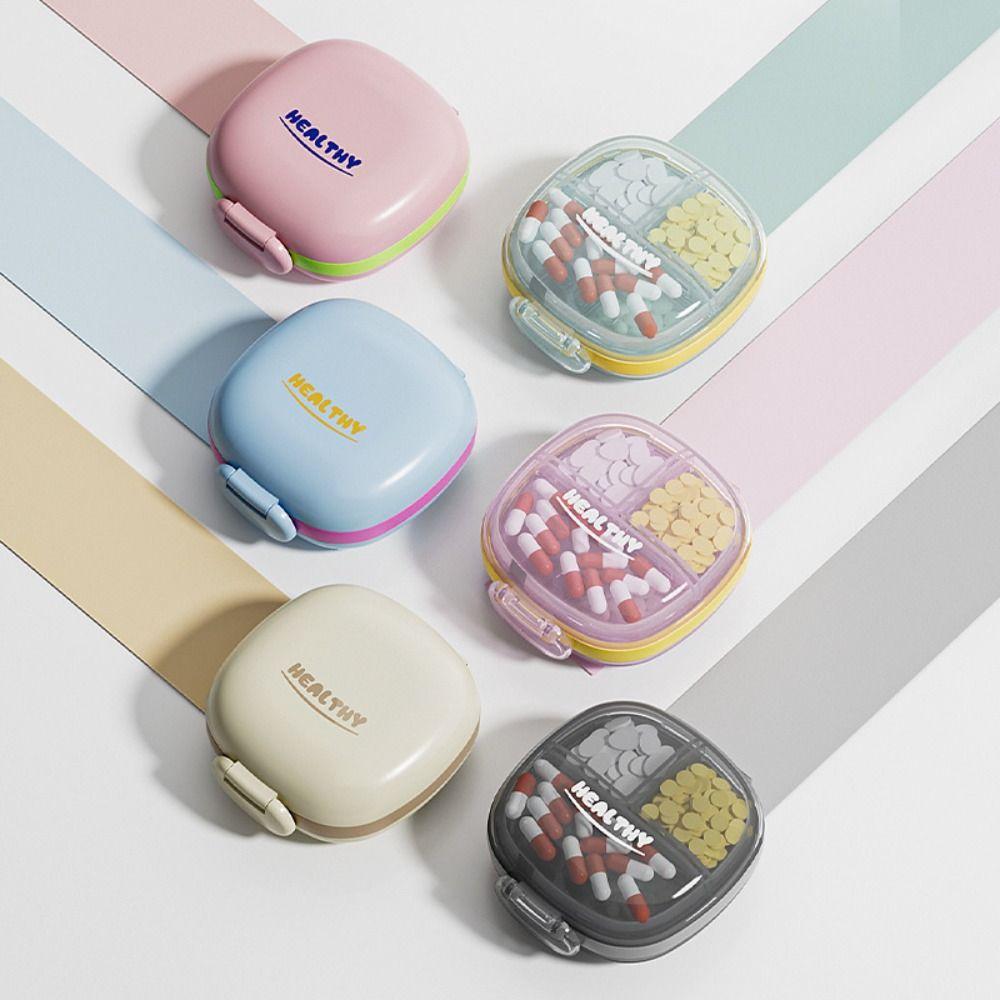 Moisture-Proof Portable Pill Box 7 Compartment Dustproof Sealed Pills Case Leakproof Visible Weekly Pills Container Home Storage