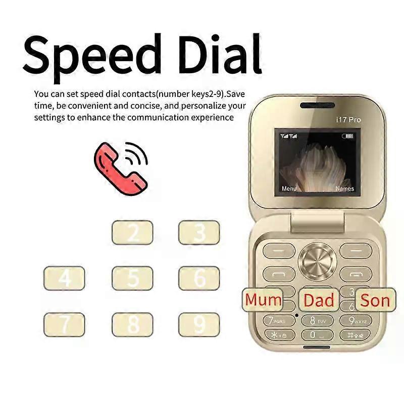 Elderly Phone User-friendly Portability Easy Interface Elderly-friendly Pocket-friendly Mini Cellphone Folding Function Compact