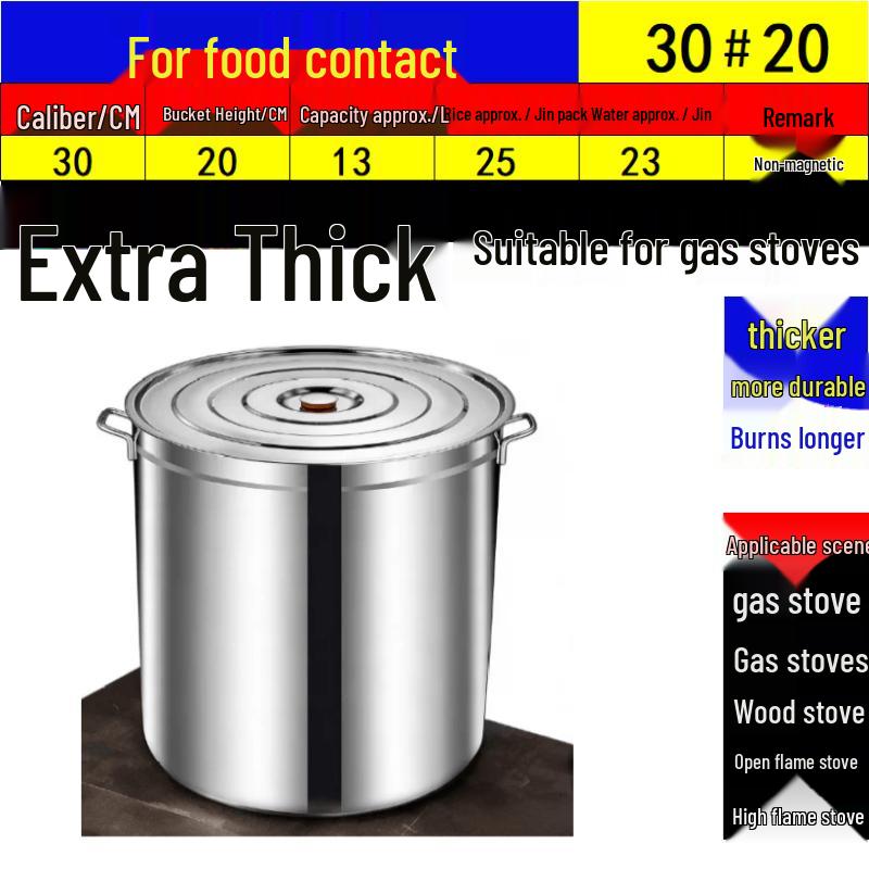 Qiwei Commercial 304 Stainless Steel Stockpot with Lid
