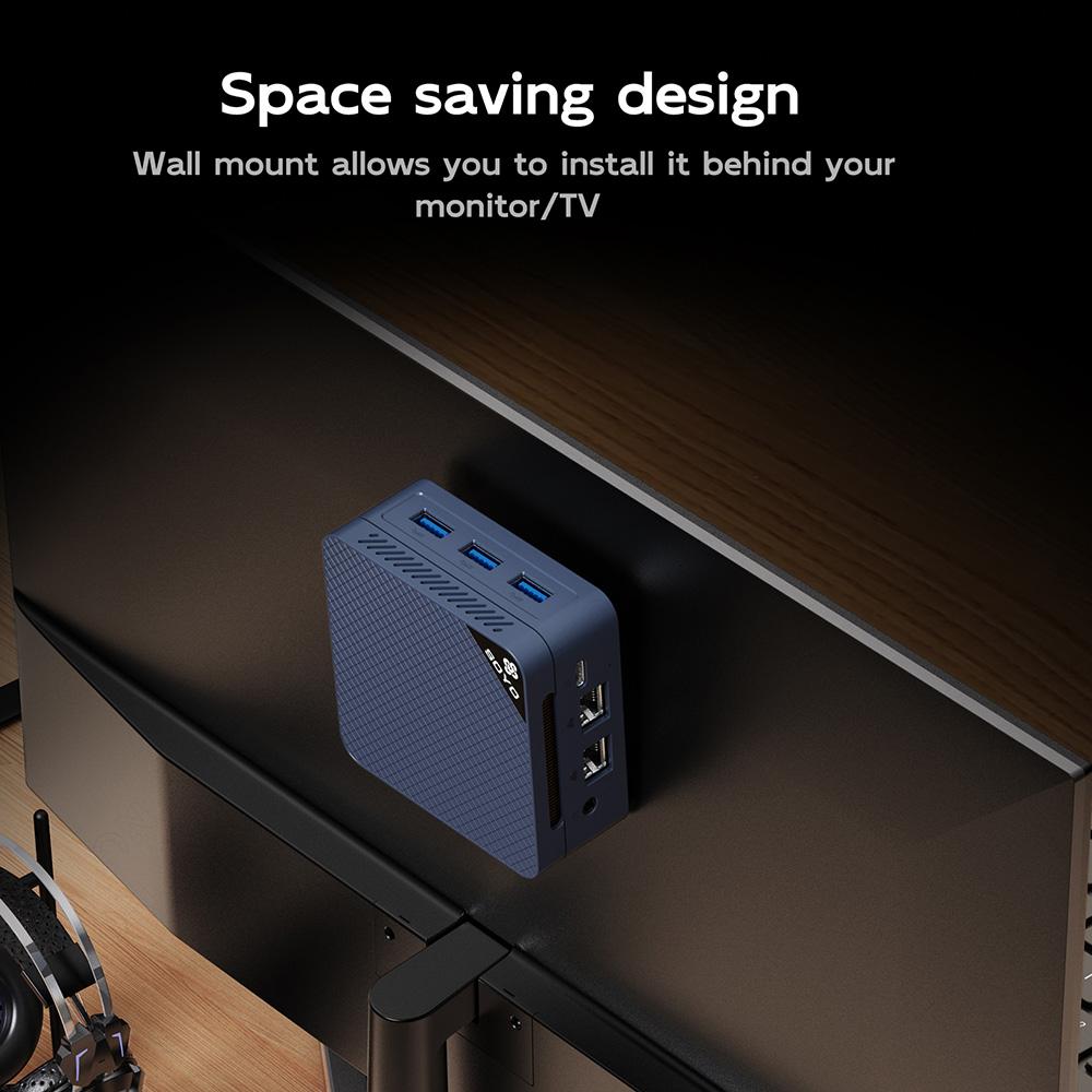 SOYO M4 Mini Mini-PC, Intel N150 4 Kerne Max 3,6 GHz, 12 GB LPDDR5 RAM 512 GB SSD, 2*HDMI + DP 4K Triple-Display