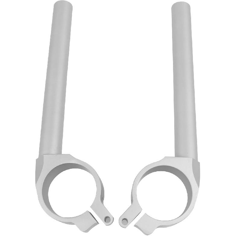 Clip On Handlebars Left & Right Aluminum Motorcycle Handle Bar Fork Tube Handlebar Replacement for Yamaha YZF R6 YZF-R6 2006-2016 (Silver)