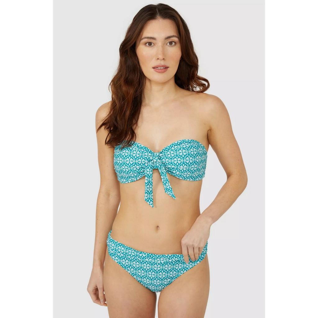 Mantaray Womens/Ladies Savannah Tile Ruched Bikini Bottoms