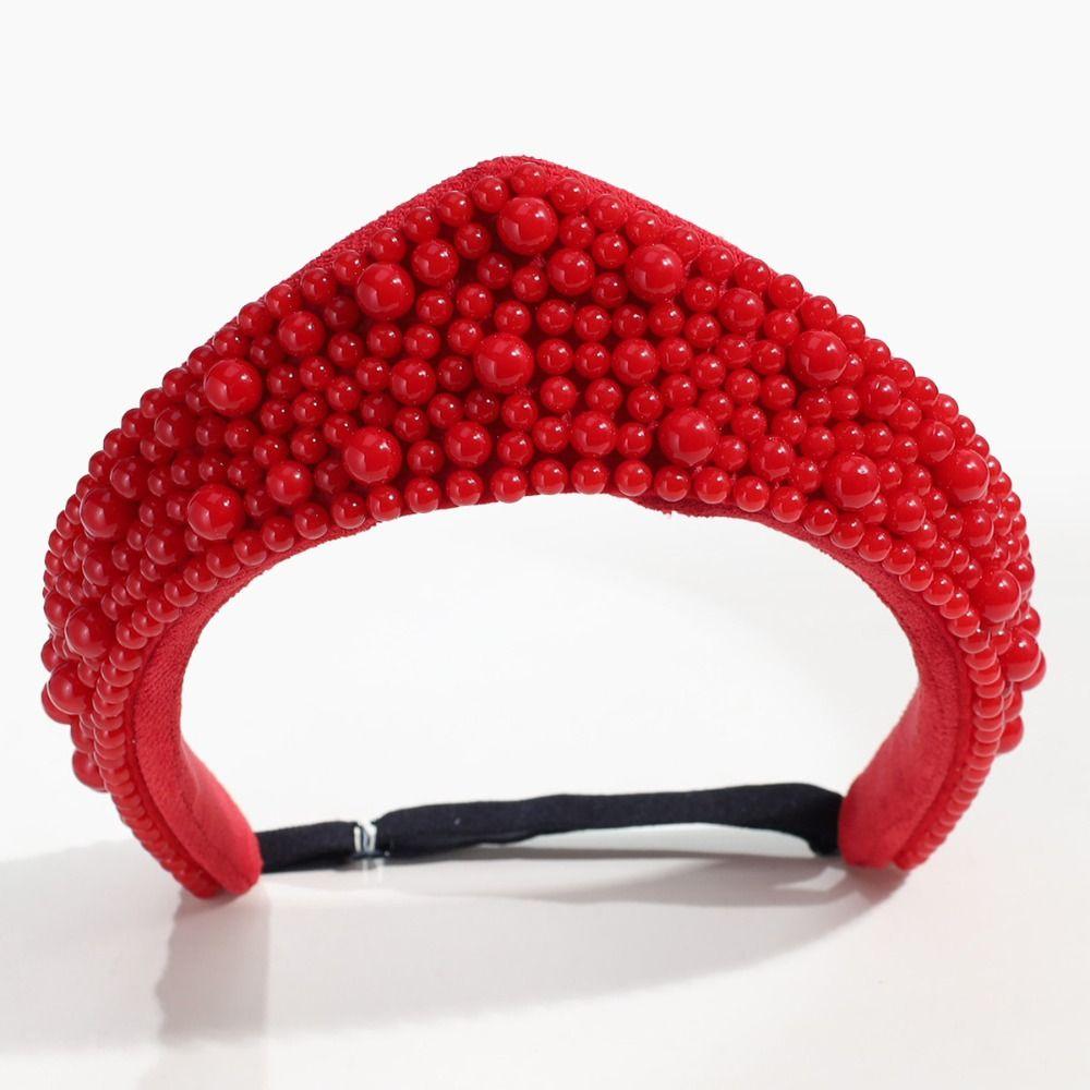 Faux Pearls Pearl Headband Rhinestone Hair Accessory Retro Women Hair Jewelry  Valentine's Day