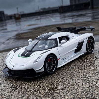 1:22 KSNG Jesko Alloy Racing Car Model Diecast Sports Car Model Simulation Sound And Light Toys Gift Desktop Display Decorations