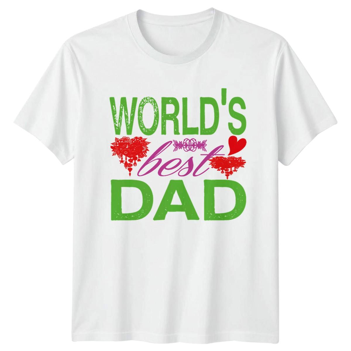 Worlds Best Dad Mens T-Shirt Dad Appreciation Fathers Day L