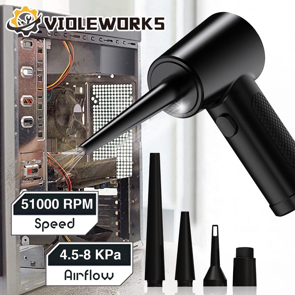 51000 RPM Cordless Air Duster Electric Air Blower Compressed Dust Blowing Guns Handheld PC Camera Keyboard Cleaner 68W DC 5V