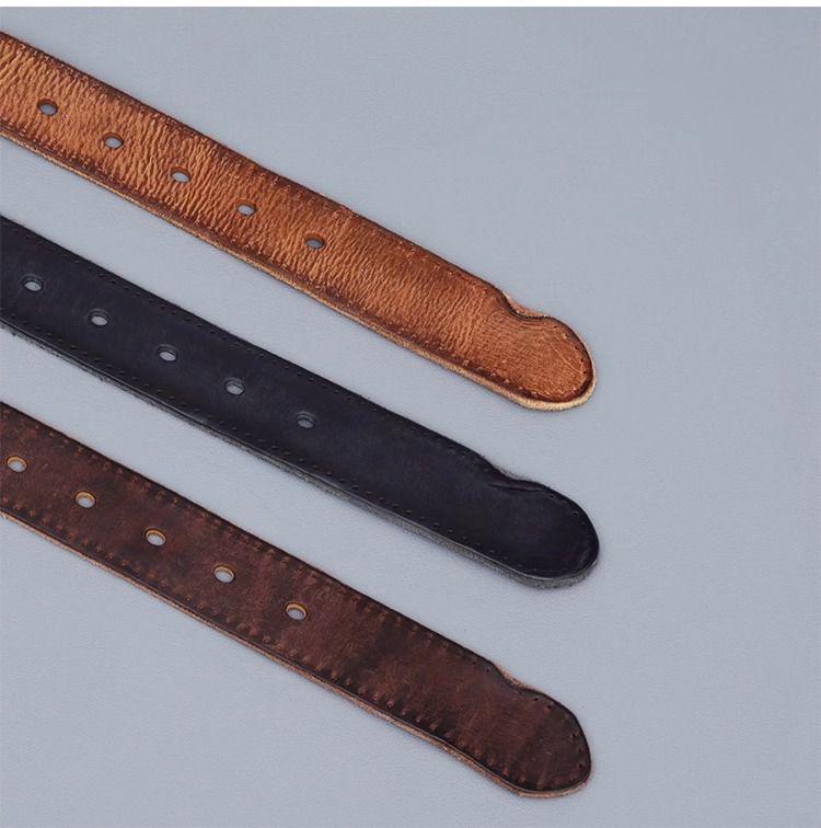 Men's Vintage Genuine Cowhide Leather Pin Buckle Belt - Versatile and Casual for Jeans