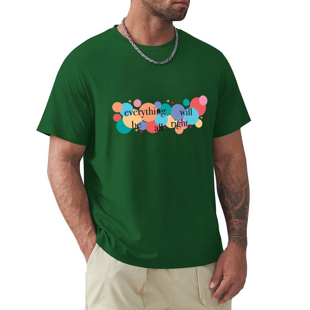 Everything Will Be All Right / Falsettos Dots T-Shirt Quick Drying Oversized T Shirt Animal Prinfor Boys Shirts Graphic Tee Men