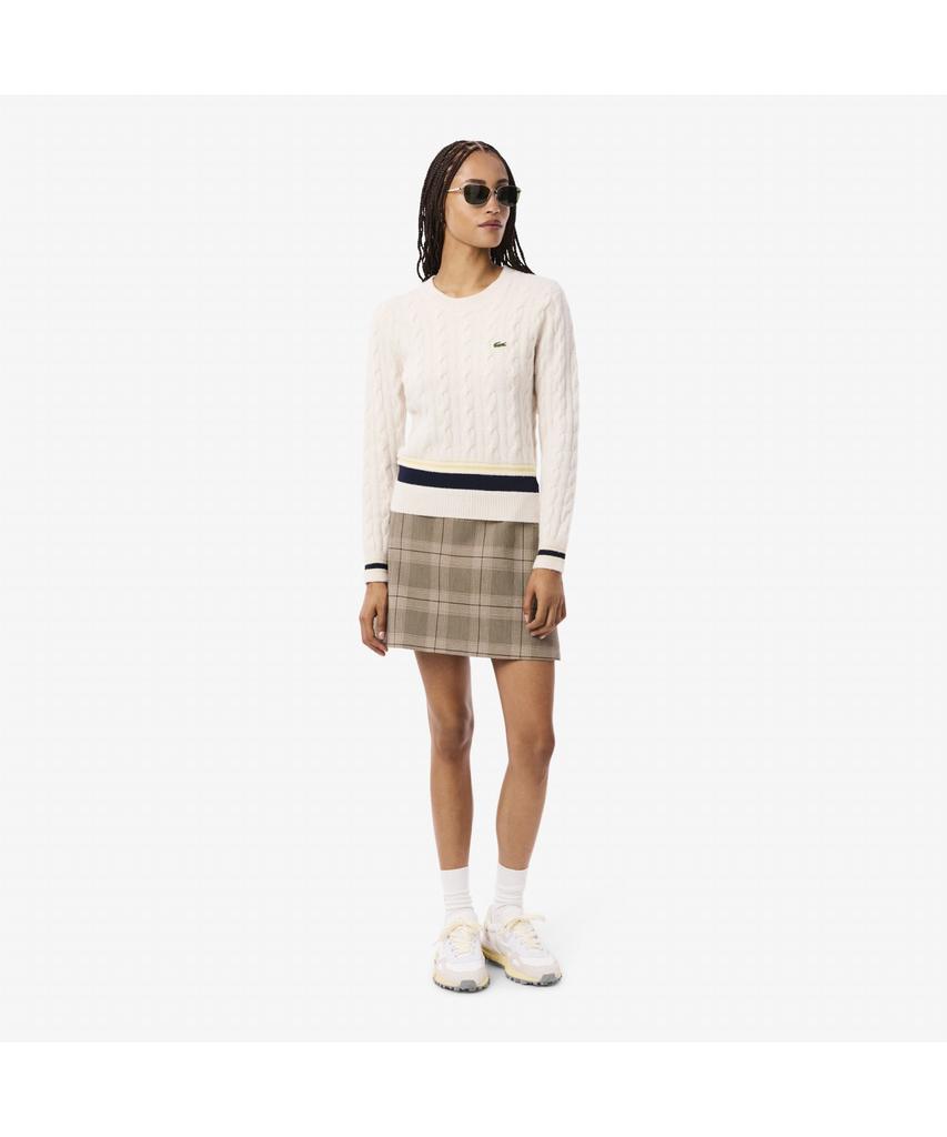 Lacoste Women'S Check Miniskirt Jf5607-55N Aim