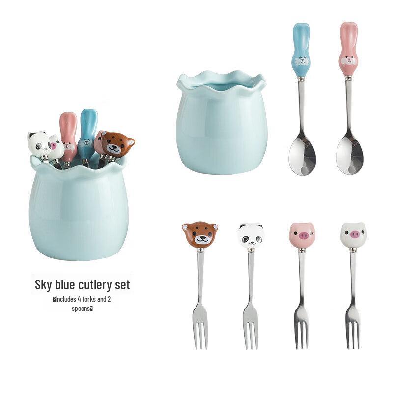 Cute 304 Stainless Steel Fruit Fork Set