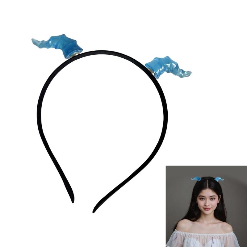 Handmade Devil Horn Hairband Girls Cosplay Accessories Beast Horns Fursuit Masquerades Halloween Cosplay Party