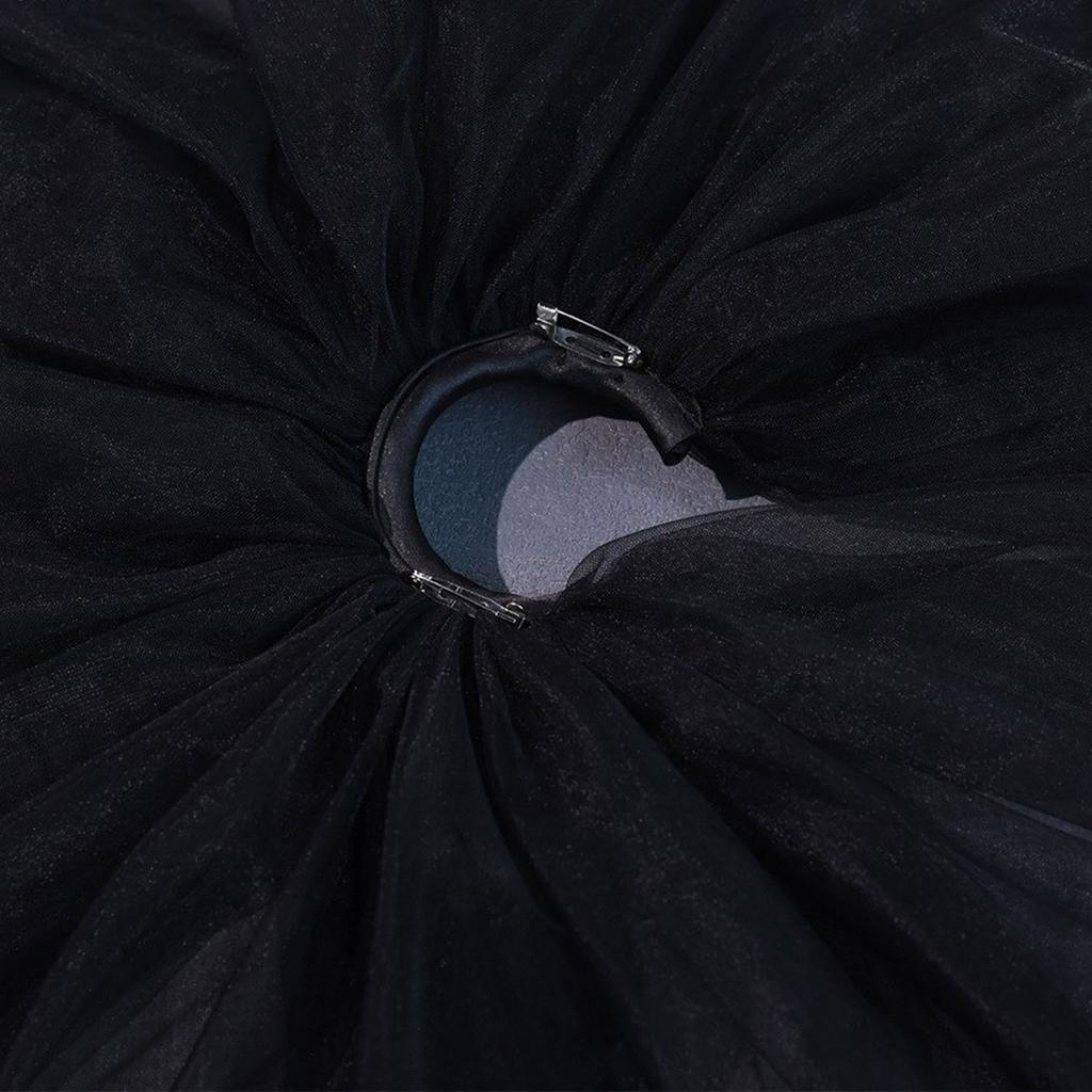 Epaulet Shoulder Cover Tulle Wing for Dance Stage Play Costume Party Carnivals Bride Evil Wing Mesh Costume