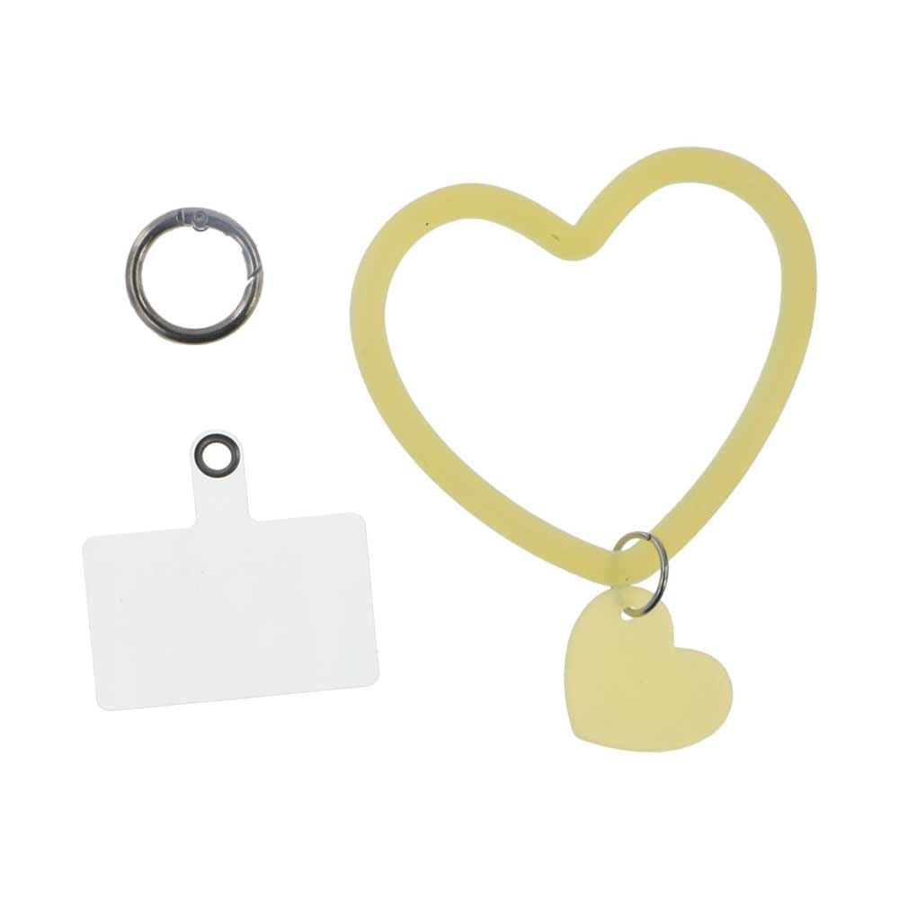 Anti Losing Mobile Phone Case Bracelet Bracelet Key Chain Phone Case Patch Love Heart Pendant