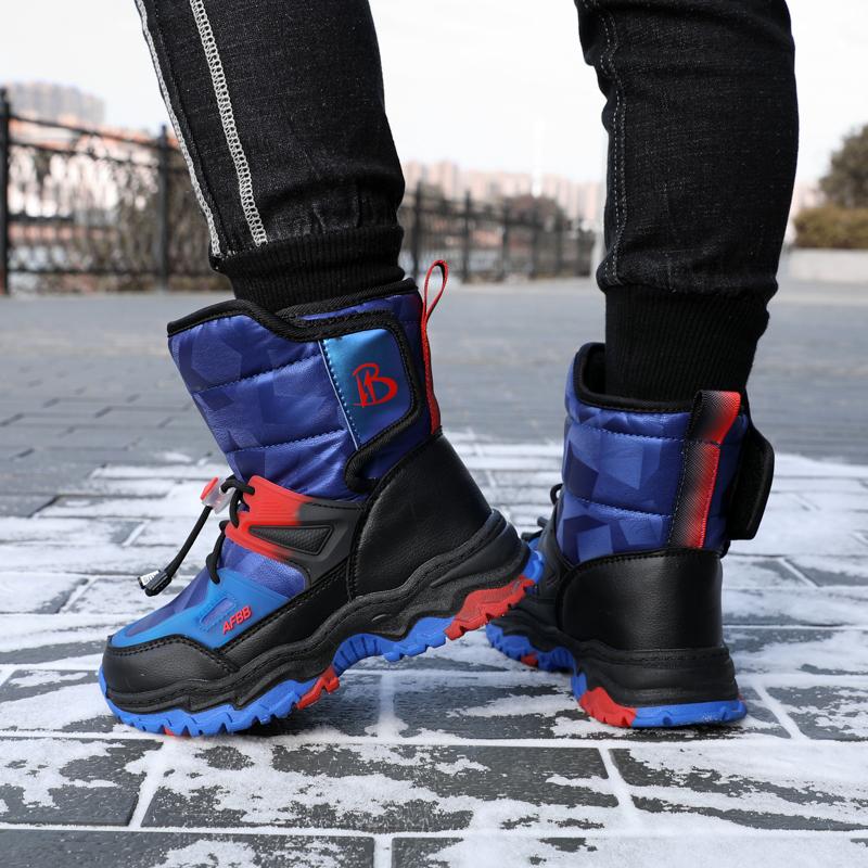 Детская зимняя противоскользящая износостойкая и мягкая теплая спортивная обувь с высоким — фото 20