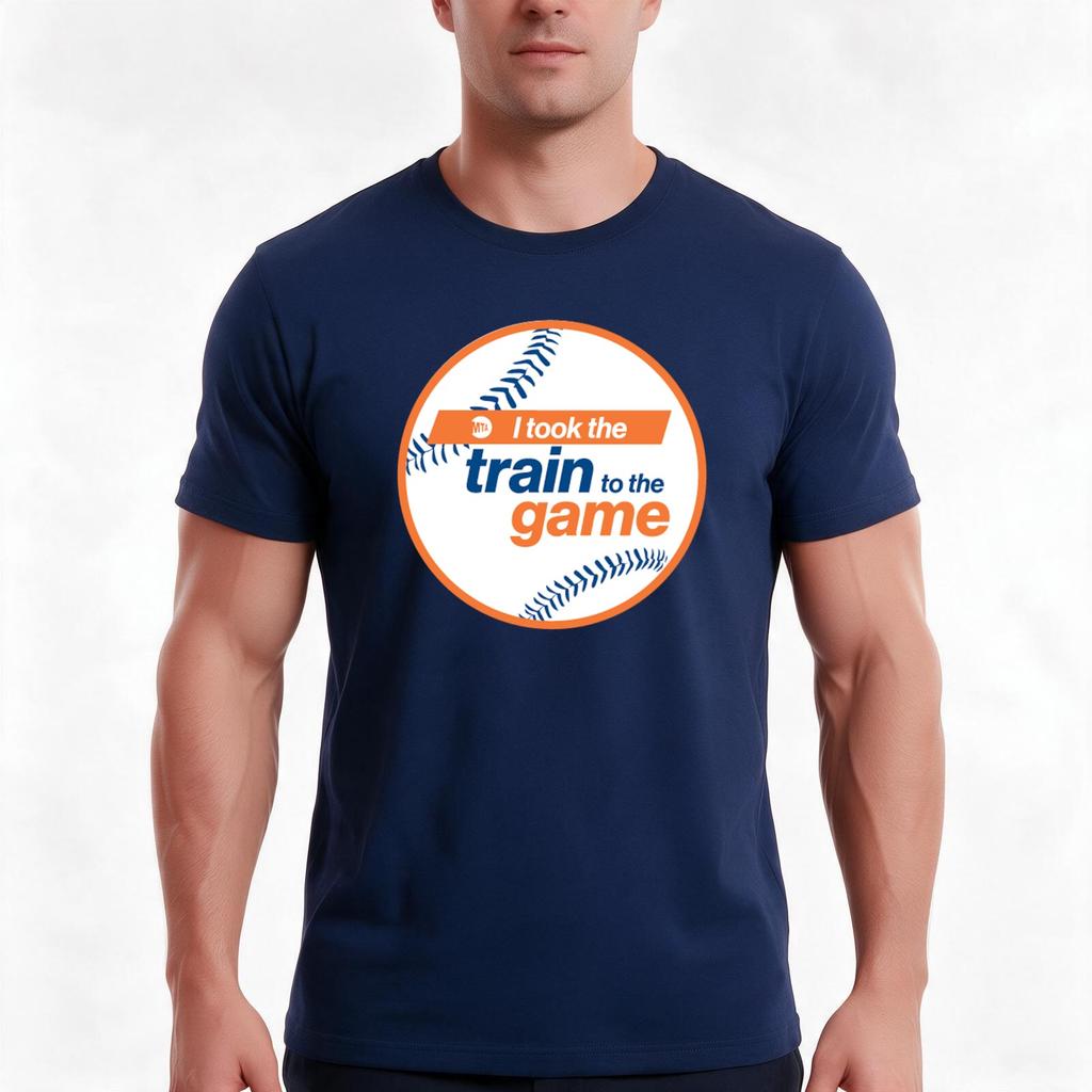 I Took The Train To The Game For Queens Baseball Fans Tshirt Summer Casual Cotton Tee Oversized Streetwear Tops 100 Cotton