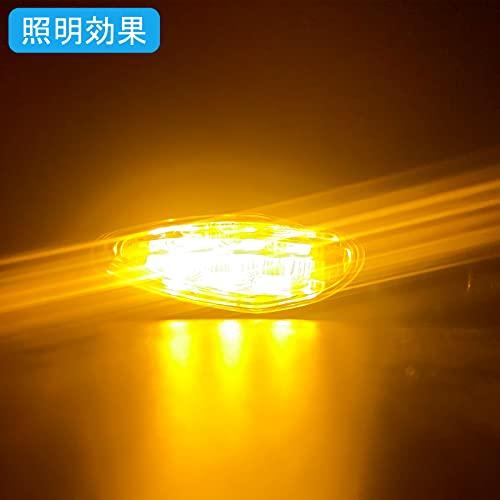 MGM Turn Signals E-Mark Certified Vehicle Inspection Compliant Set of 4 Universal Motorcycle LED High Brightness Turn Signals 12V (Clear/4 Pieces