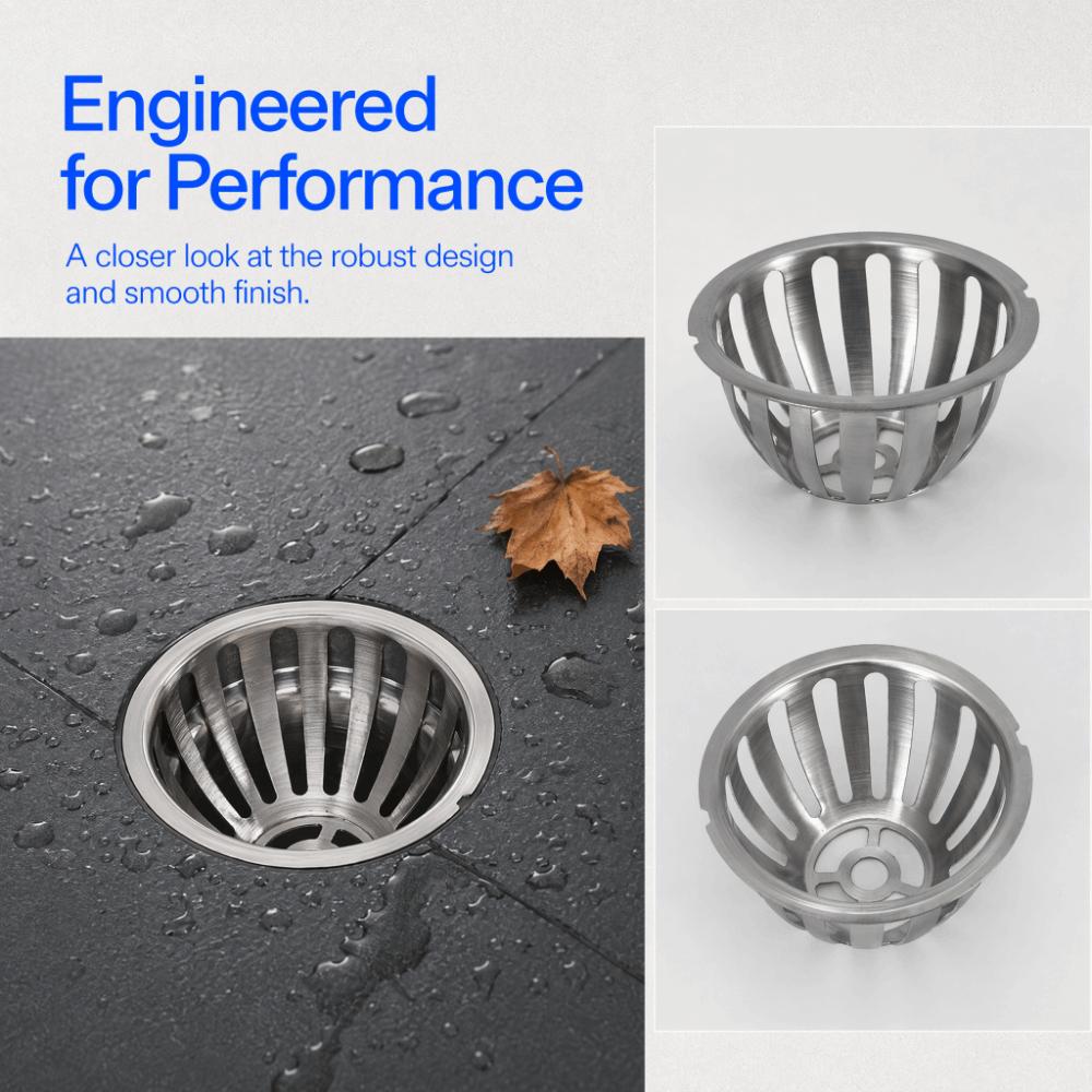 2PCS Round Shape Floor Drain Cover Stainless Steel Ground Drain Strainer Storm Drain Filter Yard