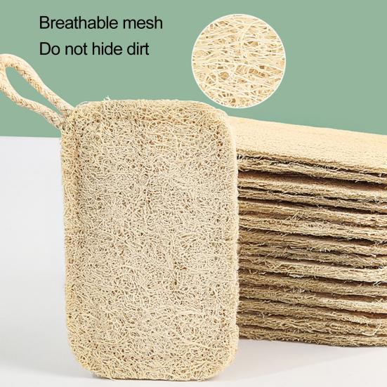Loofah Dish Scrubber Convenient Dish Pot Washing Cloth Quick Drying Loofah Cleaning Pad for Home Kitchen