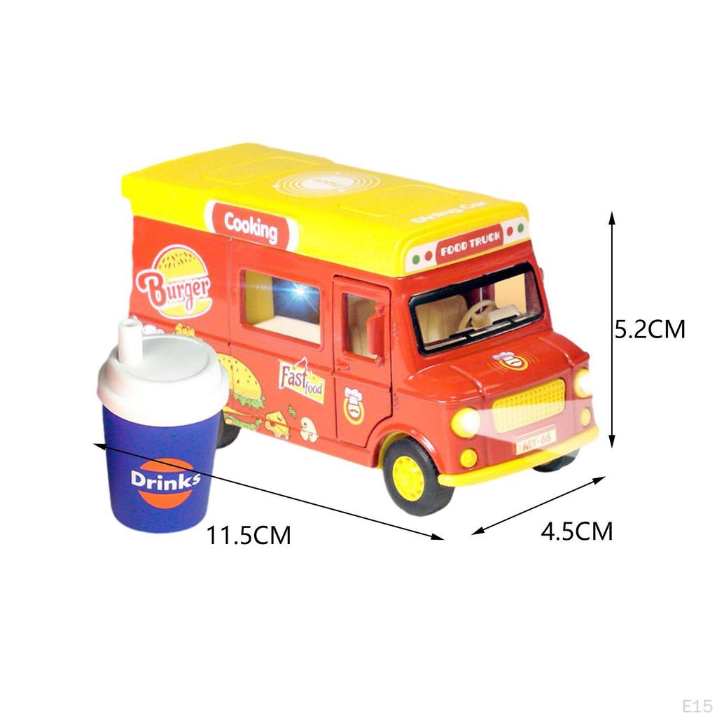 Die Cast Pull Back Cars, Toys with Music And Lights, Colorful, Opening Doors, Alloy Toy