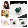 Ring Quartz Mechanical Watch Shape Hand Can Rotation Time Adjusted Gift Ornament