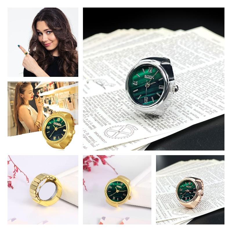 Ring Quartz Mechanical Watch Shape Hand Can Rotation Time Adjusted Gift Ornament