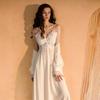 French Romantic Lace Nightgown & Silk Robe Set - High-End Elegant Homewear