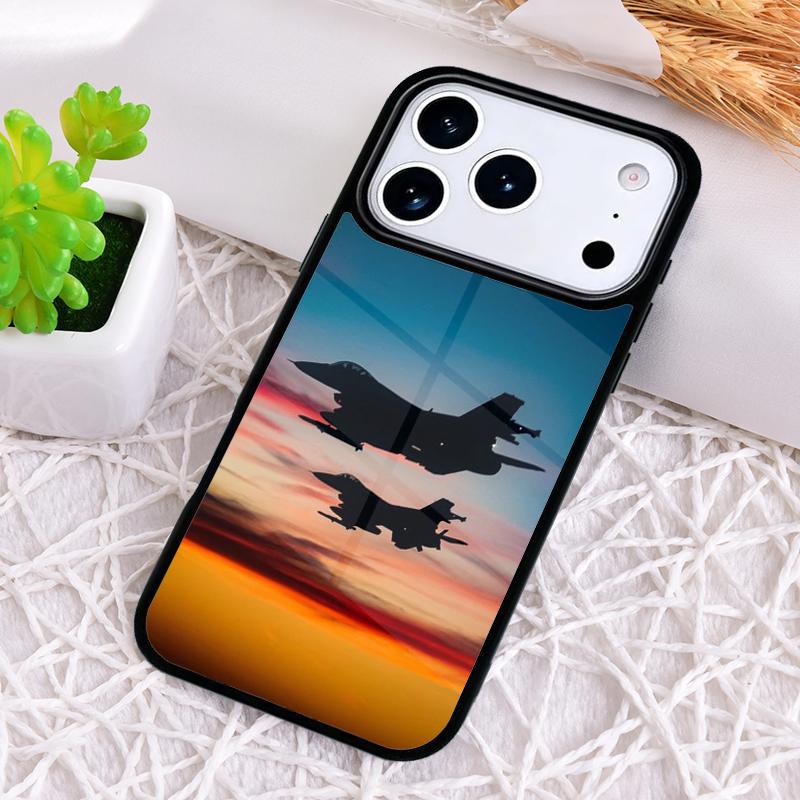 Jet Fighting Aircraft Phone Case for iPhone 17 Air 16 15 11 12 14 13 Pro Max Shockproof Cover