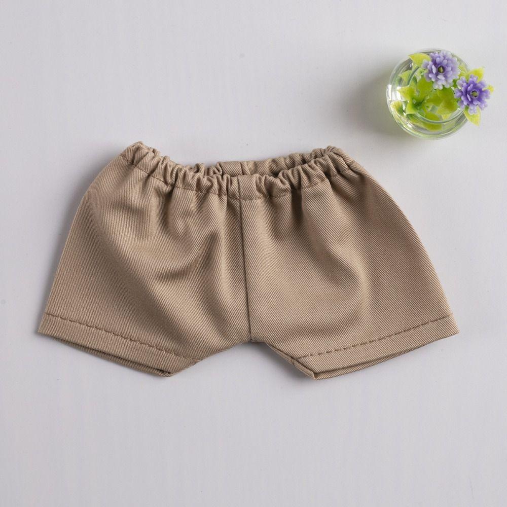 

Cute Cotton Doll Clothes Fashion Dolls Clothes Accessories Casual Wears Pants for 20cm Cotton Doll Khaki-Non folded edge
