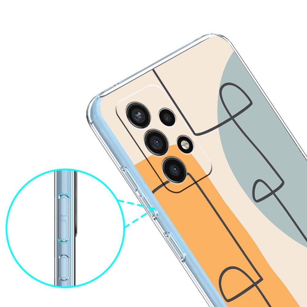 Phone Case for Samsung Galaxy A13 A51 A71 A21S A12 A31 A52 A41 A23 A53 A73 A32 5G A03S Cover Couples Flower One Line Wall Art