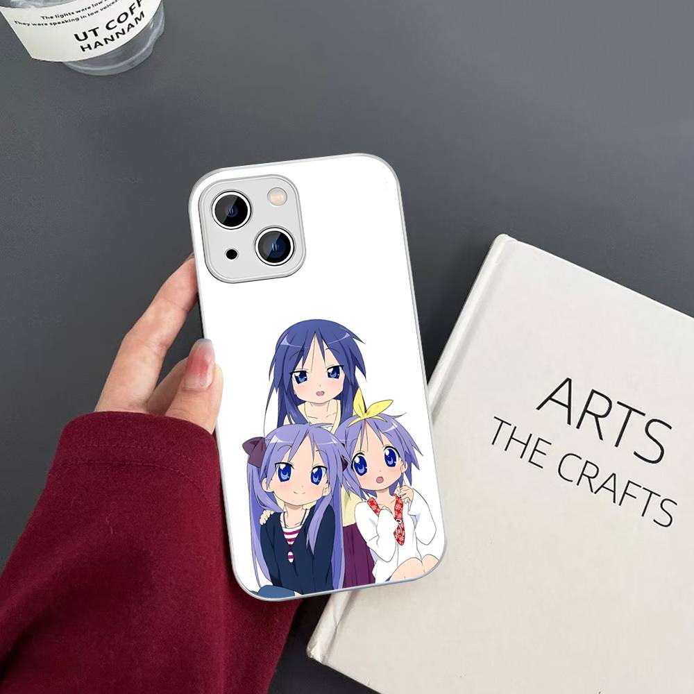 K-Konata Izumi Lucky S-Star Tempered Glass For Iphone 14 13 12 11 Pro Mini XS MAX 14Plus X XS XR Cover