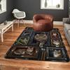 Cats Ornate Frames Pattern Rug Floor Mat for Living Room or Bedroom Soft and Comfortable Carpet a Gift for Birthday and Holiday.