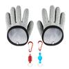 1 Pair Fishing Gloves with Magnet Release Non-Slip Fishing Catching Gloves Fisherman Puncture-Resistant Fishing Gloves