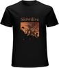 Męska Koszulka Slowdive Tour Lata 90 Bawełniane Topy Codzienne Krótki Rękaw Okrągły Dekolt Koszulki T-shirty Czarne