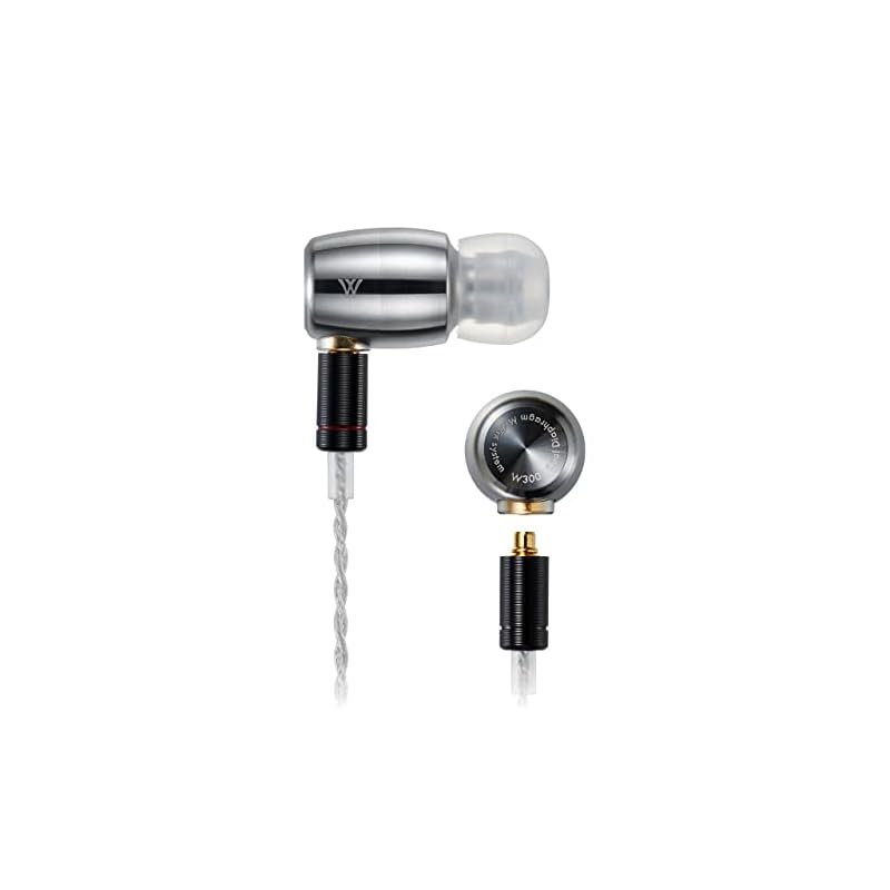 Radius HP-W300 Double V Series Titanium Alloy Housing High-Resolution Audio Earphones: High-Resolution Audio, MMCX Detachable Cable, Titanium Alloy