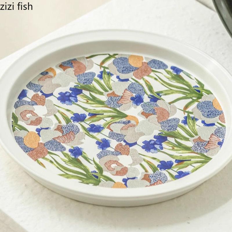 Vintage Floral Pattern Ceramic Dining Plate Steak Plate Dessert Plate Sushi Plates Mug Set Bread Basket Specialty Tableware
