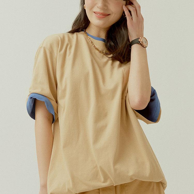 New MLB Fashion Sports Collection T Shirt Unisex Beige 31TS32131-50B